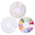 thumbnail image 1 of 3 Boîtes de Perles Demi-Rondes pour Ongles, Charmes pour Ongles, Dos Plat, 1 of 9