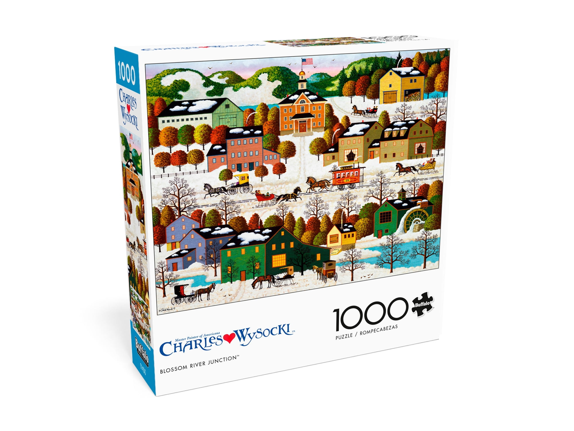 Buffalo Games 1000-Piece Charles Wysocki Blossom River Junction Jigsaw Puzzle
