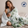thumbnail image 5 of Throw Blanket for Couch Eucalyptus Leaf Soft Fleece Flannel Blankets Cozy Lightweight Blanket for Home Sofa Living Room Watercolor Leaf Bed Throws 50" x 60", 5 of 9