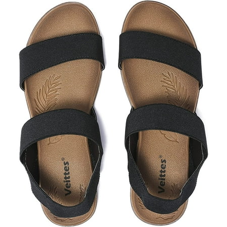 

Women s Flat Sandals - Comfortable One Band Elastic Ankle Strap Sandals.