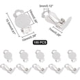 thumbnail image 4 of 100pcs 316 Stainless Steel Clip-on Earring Fibdings Tray 10mm Earring Settings Round Flat Back Tray Earring Clips Earrings for DIY Earring Making for DIY, 4 of 7