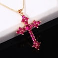 thumbnail image 4 of Cross Pendant Necklace for Women Crystal Zircon Necklace for Women Jewelry Valentines Day, 4 of 23