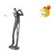 thumbnail image 1 of Figura De Serpiente Golfista De Resina Moderna, Escultura única De Dibujos Animados De Golfista, Adorno Decorativo De Mesa Para Estantería, Oficina, Dormitorio, Regalo De Inauguración De La, 1 of 8