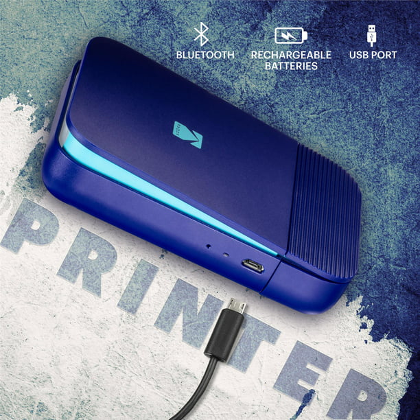 KODAK Smile Instant Digital Bluetooth Printer for iPhone & – Edit, Print & Share 2x3 ZINK Photos W/ Smile App (Blue) - Walmart.com