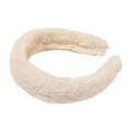 thumbnail image 2 of Gymayou Fluffy Fuzzy Headband Soft uzzy Hair Hoop Hairband for Women Fashion Accessory Beige, 2 of 2