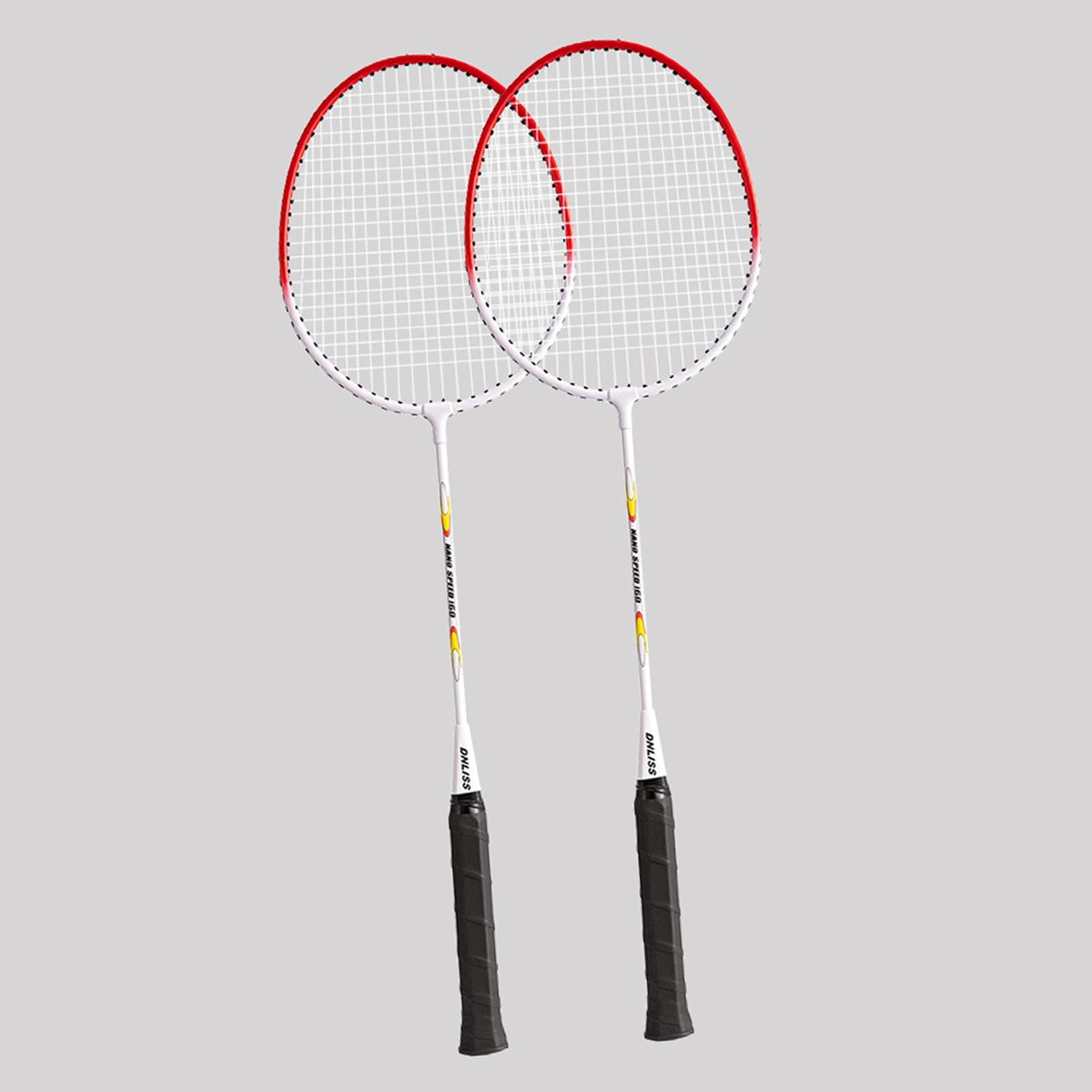 DimyFew 2x Badminton Racket Set Durable Badminton Equipment Badminton Racquet for Adults Without Bag