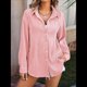 thumbnail image 5 of Camisas de Mujer con Botones, Camisa de Vestir de Larga, Blusa de Trabajo con Cuello Texturizado, Blusas Casuales Elegantes. Rosa L, 5 of 9