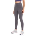 thumbnail image 5 of Leggings con bolsillos para mujer, cintura alta, control de barriga, pantalones de yoga, pantalones de entrenamiento gruesos, elásticos en 4 direcciones, Ming Blue, 5 of 5