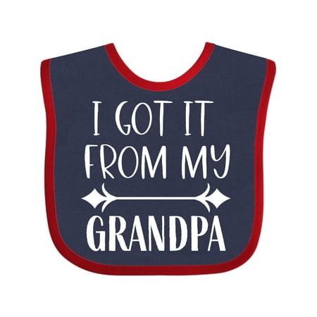 

Inktastic I Get It From My Grandpa Gift Baby Boy or Baby Girl Bib