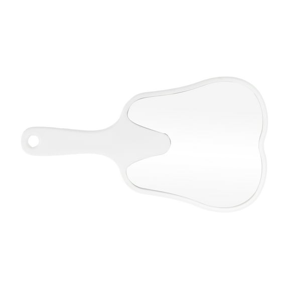 Unique Bargains 1 Pc Women Tooth Shape Handheld Mirror for Business Travel Assorted Color Plastic Aluminum Mirror