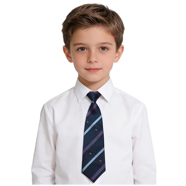 Odeerbi Niños Niñas Pre-Atado Corbata A Rayas Correa Elástica Ajustable Corbata Uniforme de La Escuela Accesorio