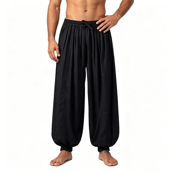 ZHOGXU Mens Long Joggers Relaxed Elastic Waist Drawstring Breathable Lightweight With Pocket Outdoor Travel Sport Wear