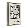 thumbnail image 3 of Stupell Industries Classic Heart Symbol Keith Haring Abstract Painting Brown Floater Framed Canvas Art Print Wall Art, 17 x 21, 3 of 9