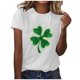 thumbnail image 2 of Xuyuer St. Patrick's Day Women Shamrock Clover Graphic Casual T-Shirt Short Sleeve Fashionable Tee Pullover Tops Shamrock Tee Round Neck T-Shirt Irish Tops, 2 of 5