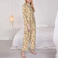 thumbnail image 3 of Lsque Cute Cats 4 Pattern Long Sleeve Pajama Set for Women - Soft 2-Piece Sleepwear and Loungewear Set with Pockets, Comfy Nightwear-Small, 3 of 7
