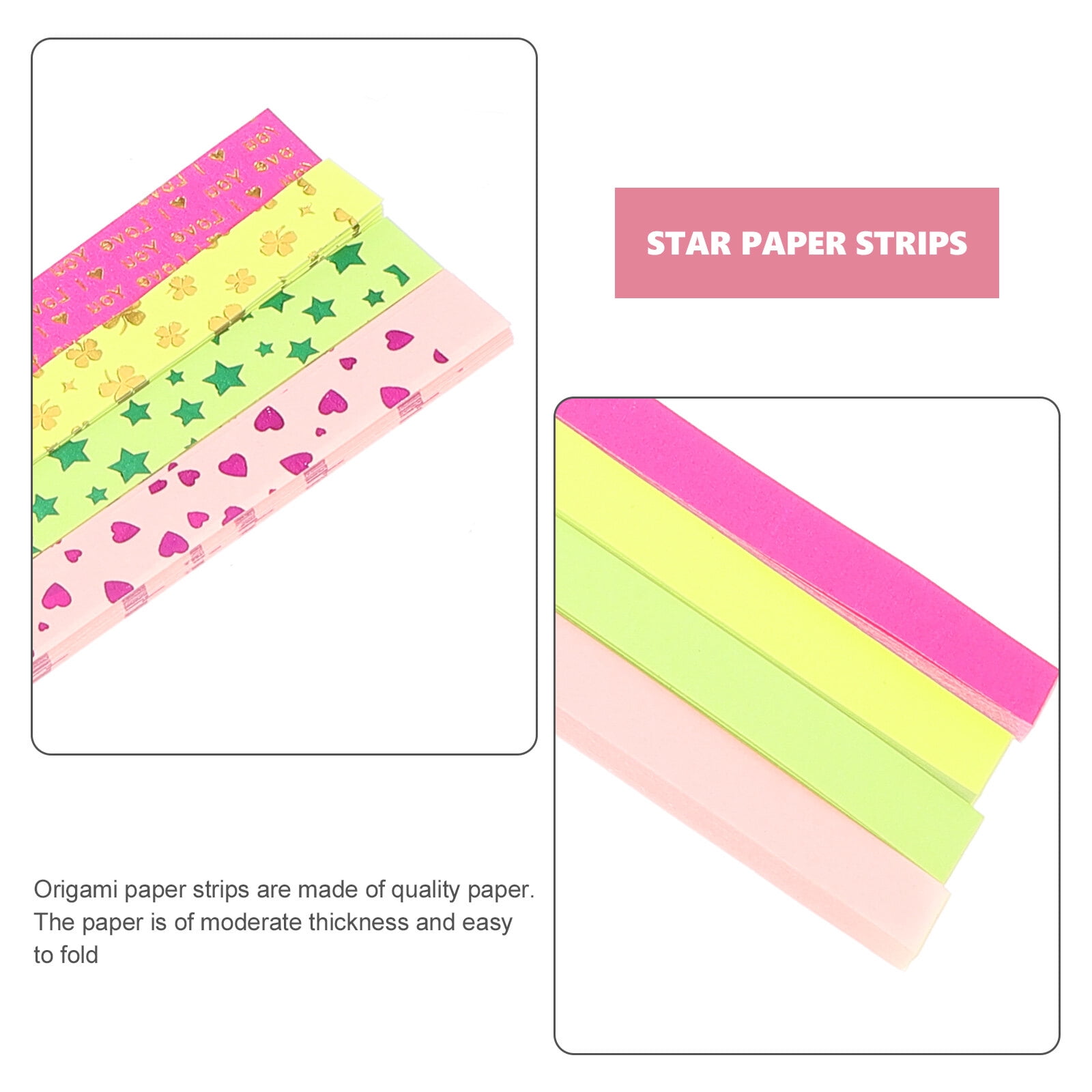 4 Pack of Star Origami Paper Star Paper Strip Decorative Origami Stars  Paper Stars Paper Strips 