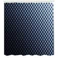thumbnail image 3 of Ambesonne Dark Blue Shower Curtain, Checkered Halftone, 69"Wx70"L, Dark Blue White, 3 of 3