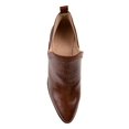 thumbnail image 3 of JOURNEE COLLECTION Womens Brown Snake V Cut Slits Back Pull Tab Cushioned Terri Almond Toe Block Heel Slip On Booties 8 M, 3 of 4