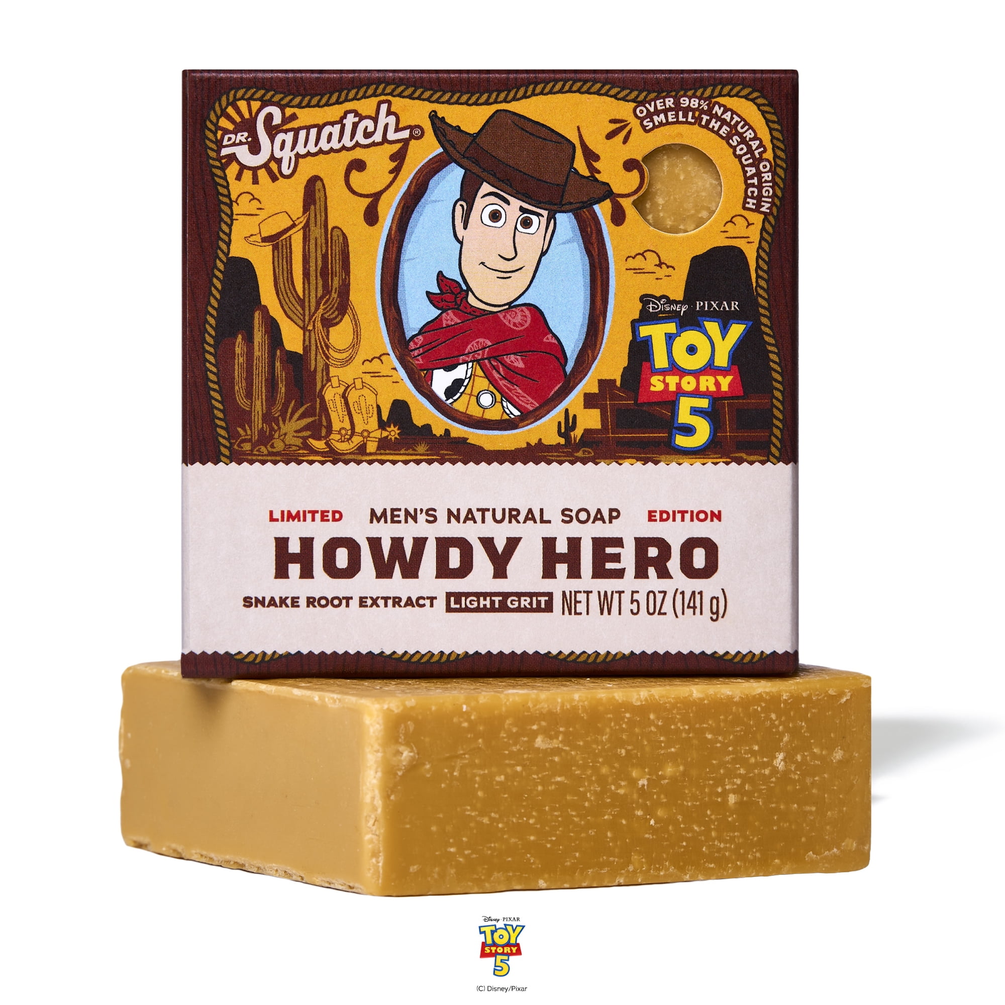 Dr. Squatch Mens Bar Soap, Natural Bar Soap for Men, Howdy Hero, 5 Oz