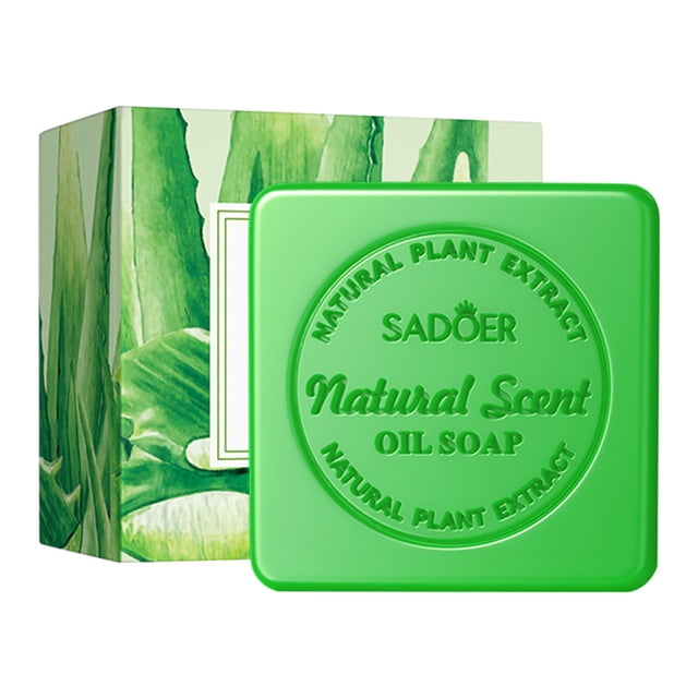 Jabón de aceite de aloe vera natural - 100 g Jabón limpiador para todo el cuerpo
