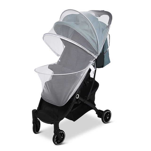 Mesh Repellent Net, Baby Repellent Net Stereo Full Cover for Kids Pushchair Grey Edge White Net,Black Edge Black Net
