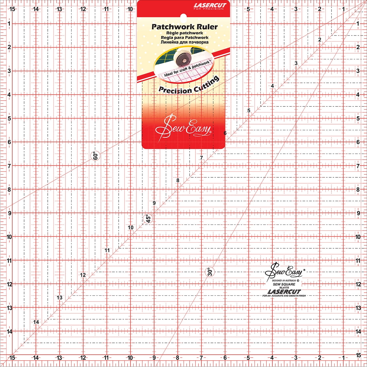 SewEasy Square Quilt Ruler, 15.5"