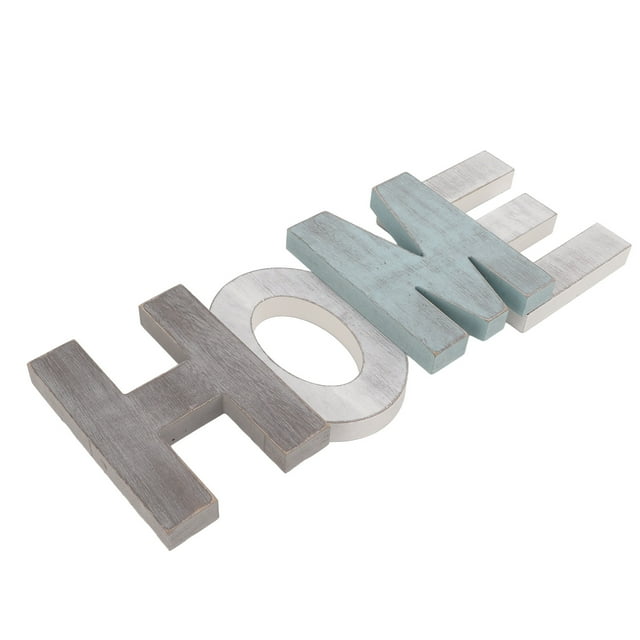 HOME Letters Decoration, Exquisite Beautiful Wide Uses Wood Sign Sturdy Durable Distressed Retro One Piece Design For Office For Shelf For Home