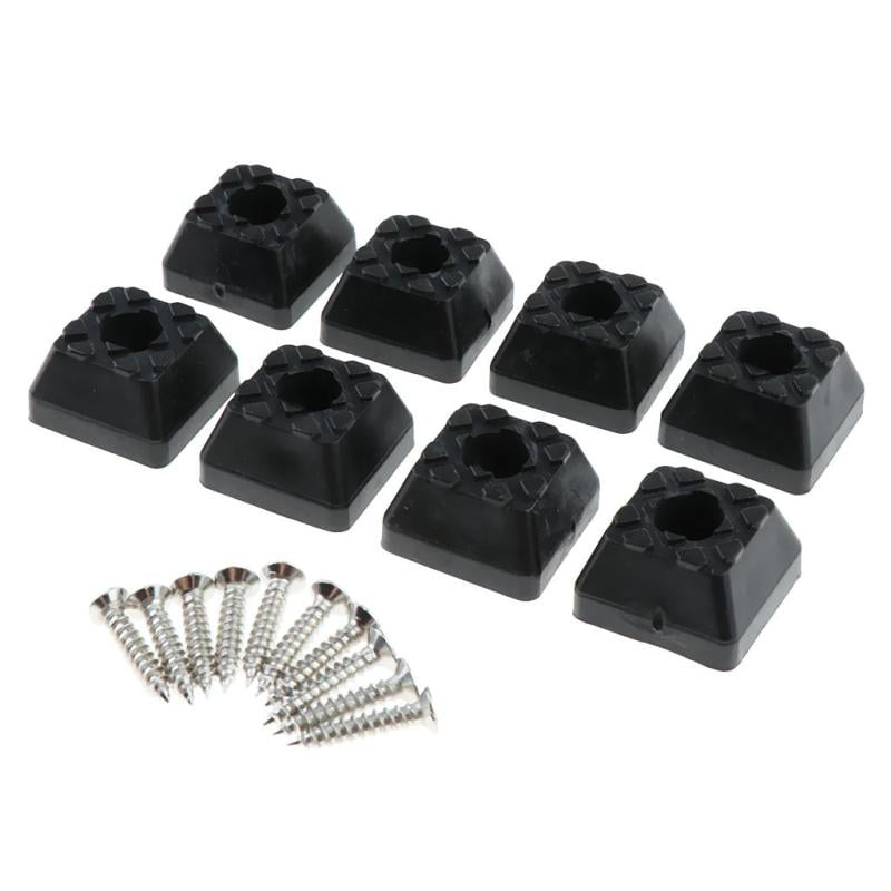 8pcs Non-skid Rubber Feet Pad for Table Desk Chair Cabinet with Screws Round 
