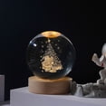 thumbnail image 2 of Bola de cristal tallada en 3D, bola de cristal luminosa, adorno decorativo de escritorio, luz nocturna, regalo, 2 of 5