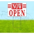 thumbnail image 1 of Now Open (18" x 24") Yard Sign, Includes Metal Step Stake, 1 of 6