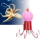 thumbnail image 4 of Anzuelo de pulpo para pesca, anzuelos de calamar de 6 garras, aparejos de pesca de agua salada, color rosa, 4 of 8