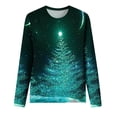 thumbnail image 5 of Otvok Christmas Womens T-Shirt Fashion Loose Long Sleeve Blouse Tops, 5 of 7