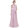 thumbnail image 2 of Miaeowve Womens Wedding Guest Dresses Sleeveless Lace Chiffon Bridesmaid Cocktail Party Prom Dress Formal Gown Dusty Rose 2, 2 of 7
