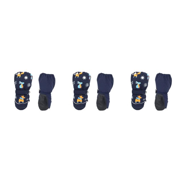 Cateissary 6 pares de manoplas impermeables para niños, herramientas de protección de dibujos animados cálidos, suministros de esquí, Type1 NO1