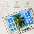 thumbnail image 6 of Elephant Stock Window To Holiday Beach Wall Art - Horizontal Canvas Wall Art - Living Room Wall Decor - Beach Canvas - Blue And White Decor - 51" x 34", 6 of 8