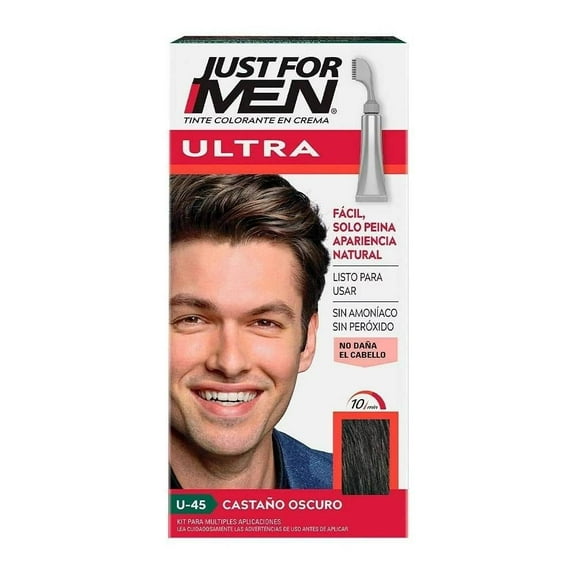 Tinte para canas Just for men Ultra peine aplicador castaño oscuro u-45