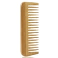 thumbnail image 1 of Apuakthei Peine de Bambú de Dientes Anchos Cepillo Antiestático para Desenredar Cabello Seco Ondulado Rizado Natural para Mujeres y Hombres Pulido a Mano por (1PCS), 1 of 7