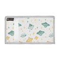 thumbnail image 2 of JIALIOU Nylon Trifold Card Wallet with ID Window Zipper Pocket for Men Women Teen Green Yellow Ufo, 2 of 7