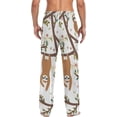 thumbnail image 4 of FREEAMG Sloth Cotton Pajama Pant for Men, Super Soft Lightweight Lounge Pajama Bottoms Drawstring Sleepwear Pant with 2 Pockets, 4 of 7