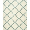 thumbnail image 6 of SAFAVIEH Daley Geometric Plush Shag Area Rug, Ivory/Seafoam, 10' x 14', 6 of 8