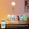 thumbnail image 2 of Wall Lights Battery Operated Wall Sconces Set Of 2,Gold Rechargeable Wall Light With Wireless Remote Dimmable,10 Colors Modes Cordless Battery Sconce Indoor Wall lamp for Bedroom Living Room Hallway, 2 of 10
