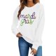 thumbnail image 2 of Mujeres de Manga Larga Tops Navidad Informal Impreso Cuello Tripulado Sudadera Invierno Acogedor, Mujeres de Manga Larga Navidad Tops, 2 of 6