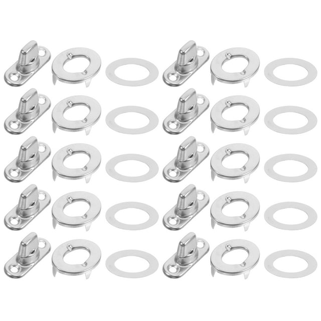 Raindrops 10 Sets Snap Button Fastener Kit Rotating Button Studs Silver Stainless Steel For Precision Design