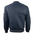 thumbnail image 2 of Boy's Kids Premium Stylish Water Resistant Padded Zip Up Flight Bomber Jacket (Navy,L (size 14-16)), 2 of 3
