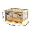 thumbnail image 2 of Plastic Storage Box, Staron 2026 Foldable Transparent Storage Container, Large Capacity Front Opening Design with Wheels for Easy Access and Mobility, 2 of 2