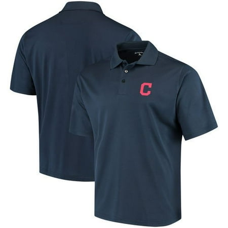 - Cleveland Indians Antigua Primary Logo Pique Xtra-Lite Polo - Navy