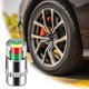 thumbnail image 2 of Tapones metálicos para neumáticos con indicador visual de color. Compatibles con camiones, SUV y motocicletas. Presión preajustada. Fáciles de instalar. Juego de 4 unidades, 2 of 4