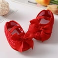thumbnail image 3 of Infant Baby Girls Non-Slip Bowknot Princess Shoes Mary Jane Flats Toddler First Walker with Headband, 3 of 5