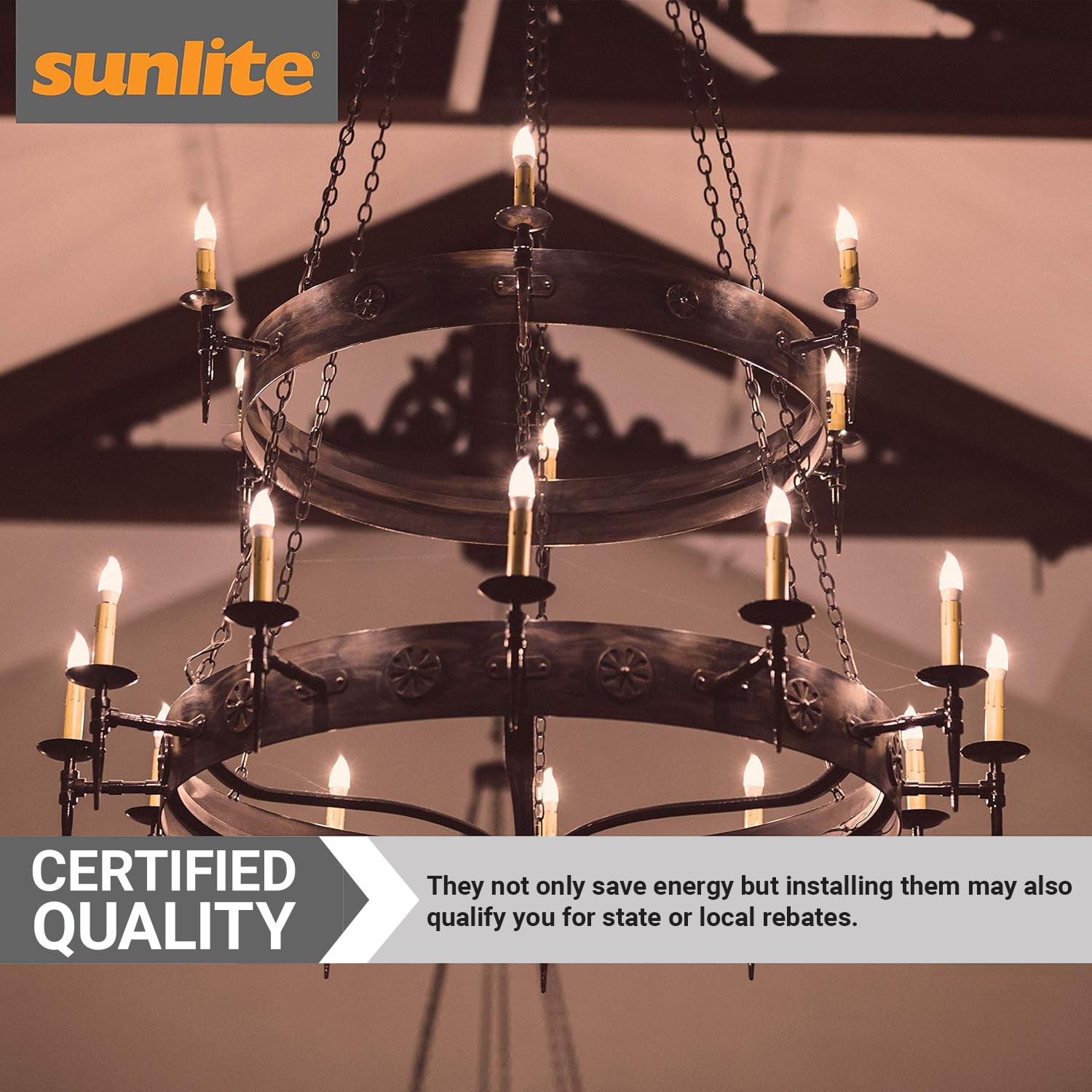 Sunlite LED B11 Torpedo Tip Chandelier Light Bulb, 4.5 Watts (40W Equivalent), Medium E26 Base, Dimmable, 2700K Soft White, Frosted, 6 Pack