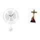 thumbnail image 5 of Reloj de pared,Reloj de pared decorativo para baño y dormitorio.,Estatua católica,Estatua de la Virgen María Figura Colección Religiosa,Figura de la cruz de Jesús Escultura católica, 5 of 8